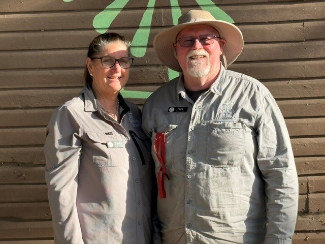 Mark and Sandra, the Imbil Camping Retreat hosts pictured on the official website